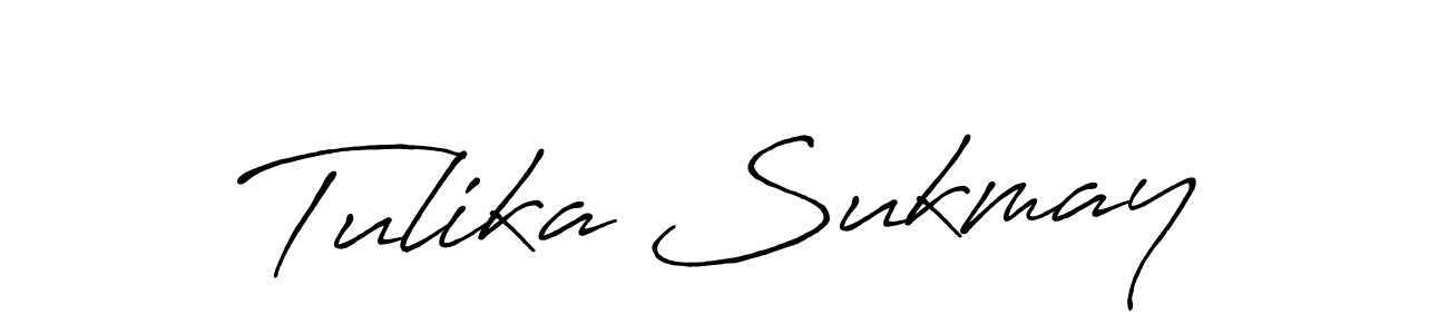 It looks lik you need a new signature style for name Tulika Sukmay. Design unique handwritten (Antro_Vectra_Bolder) signature with our free signature maker in just a few clicks. Tulika Sukmay signature style 7 images and pictures png