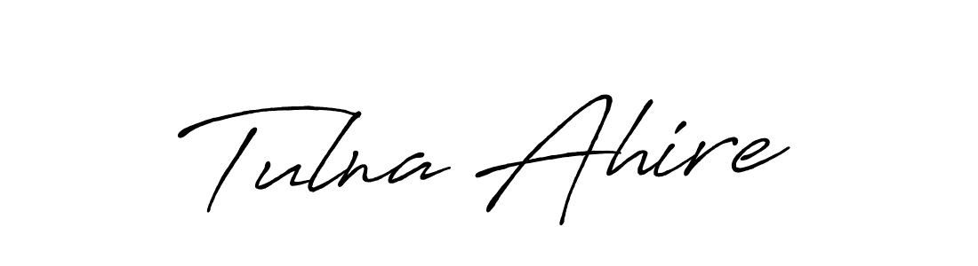 Antro_Vectra_Bolder is a professional signature style that is perfect for those who want to add a touch of class to their signature. It is also a great choice for those who want to make their signature more unique. Get Tulna Ahire name to fancy signature for free. Tulna Ahire signature style 7 images and pictures png