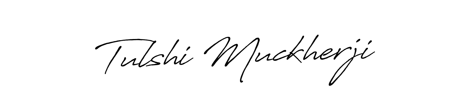 Design your own signature with our free online signature maker. With this signature software, you can create a handwritten (Antro_Vectra_Bolder) signature for name Tulshi Muckherji. Tulshi Muckherji signature style 7 images and pictures png