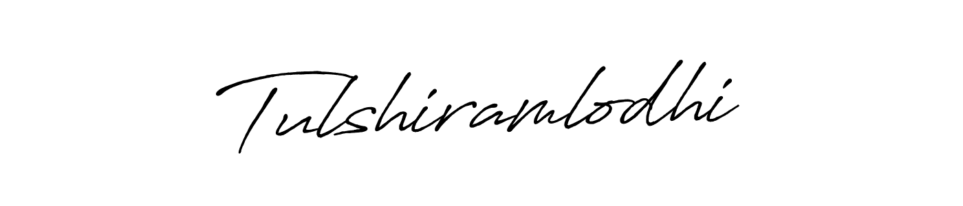 Use a signature maker to create a handwritten signature online. With this signature software, you can design (Antro_Vectra_Bolder) your own signature for name Tulshiramlodhi. Tulshiramlodhi signature style 7 images and pictures png