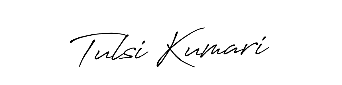 Create a beautiful signature design for name Tulsi Kumari. With this signature (Antro_Vectra_Bolder) fonts, you can make a handwritten signature for free. Tulsi Kumari signature style 7 images and pictures png