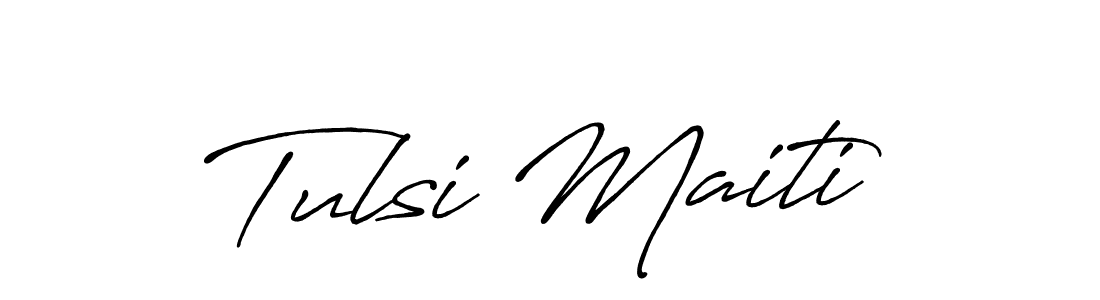 Antro_Vectra_Bolder is a professional signature style that is perfect for those who want to add a touch of class to their signature. It is also a great choice for those who want to make their signature more unique. Get Tulsi Maiti name to fancy signature for free. Tulsi Maiti signature style 7 images and pictures png