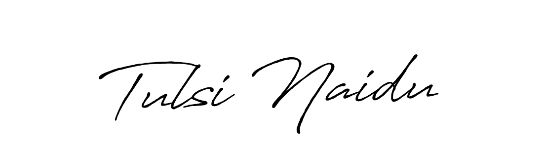 Use a signature maker to create a handwritten signature online. With this signature software, you can design (Antro_Vectra_Bolder) your own signature for name Tulsi Naidu. Tulsi Naidu signature style 7 images and pictures png