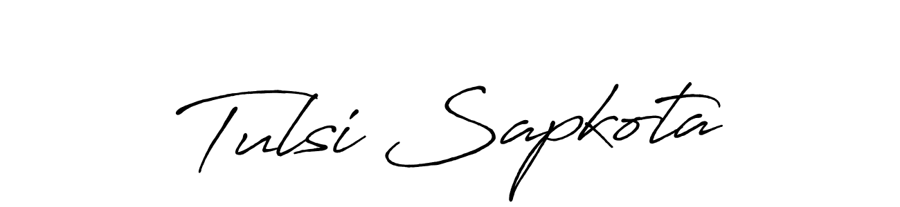 Also You can easily find your signature by using the search form. We will create Tulsi Sapkota name handwritten signature images for you free of cost using Antro_Vectra_Bolder sign style. Tulsi Sapkota signature style 7 images and pictures png