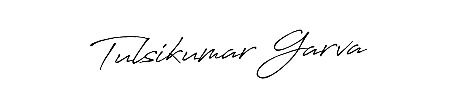 How to make Tulsikumar Garva name signature. Use Antro_Vectra_Bolder style for creating short signs online. This is the latest handwritten sign. Tulsikumar Garva signature style 7 images and pictures png