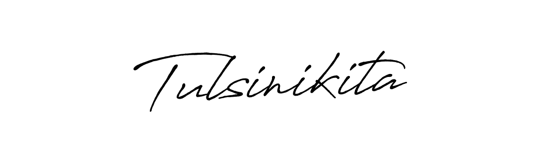 if you are searching for the best signature style for your name Tulsinikita. so please give up your signature search. here we have designed multiple signature styles  using Antro_Vectra_Bolder. Tulsinikita signature style 7 images and pictures png