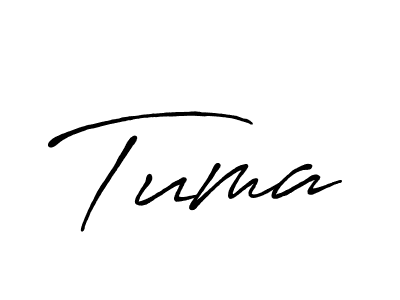 Use a signature maker to create a handwritten signature online. With this signature software, you can design (Antro_Vectra_Bolder) your own signature for name Tuma. Tuma signature style 7 images and pictures png