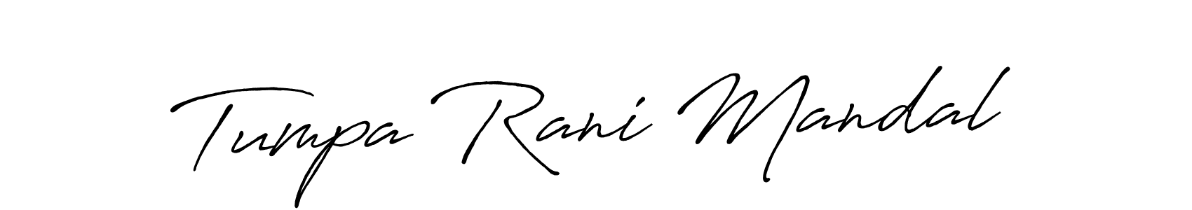 How to make Tumpa Rani Mandal name signature. Use Antro_Vectra_Bolder style for creating short signs online. This is the latest handwritten sign. Tumpa Rani Mandal signature style 7 images and pictures png