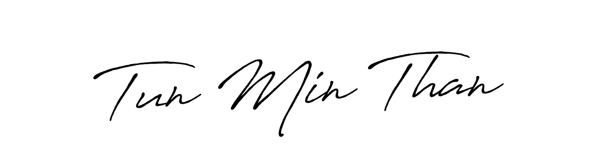 Make a short Tun Min Than signature style. Manage your documents anywhere anytime using Antro_Vectra_Bolder. Create and add eSignatures, submit forms, share and send files easily. Tun Min Than signature style 7 images and pictures png