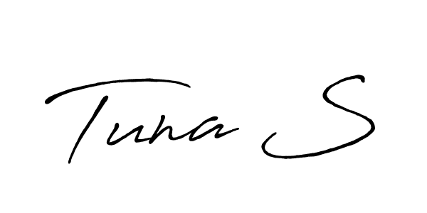 How to make Tuna S name signature. Use Antro_Vectra_Bolder style for creating short signs online. This is the latest handwritten sign. Tuna S signature style 7 images and pictures png