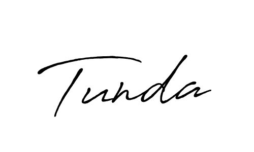 How to make Tunda signature? Antro_Vectra_Bolder is a professional autograph style. Create handwritten signature for Tunda name. Tunda signature style 7 images and pictures png