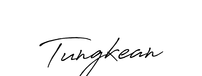 How to make Tungkean name signature. Use Antro_Vectra_Bolder style for creating short signs online. This is the latest handwritten sign. Tungkean signature style 7 images and pictures png