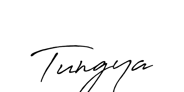 How to make Tungya name signature. Use Antro_Vectra_Bolder style for creating short signs online. This is the latest handwritten sign. Tungya signature style 7 images and pictures png