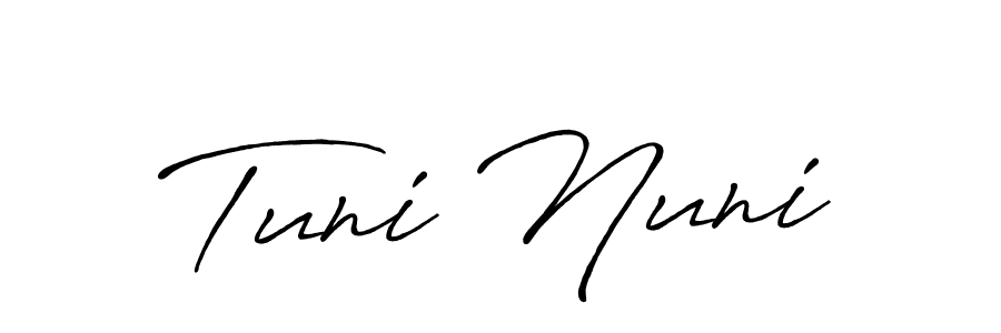 Tuni Nuni stylish signature style. Best Handwritten Sign (Antro_Vectra_Bolder) for my name. Handwritten Signature Collection Ideas for my name Tuni Nuni. Tuni Nuni signature style 7 images and pictures png