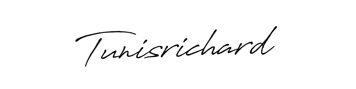 Use a signature maker to create a handwritten signature online. With this signature software, you can design (Antro_Vectra_Bolder) your own signature for name Tunisrichard. Tunisrichard signature style 7 images and pictures png