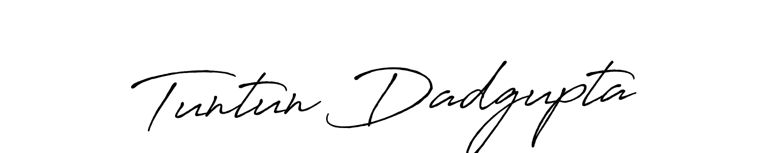 Tuntun Dadgupta stylish signature style. Best Handwritten Sign (Antro_Vectra_Bolder) for my name. Handwritten Signature Collection Ideas for my name Tuntun Dadgupta. Tuntun Dadgupta signature style 7 images and pictures png