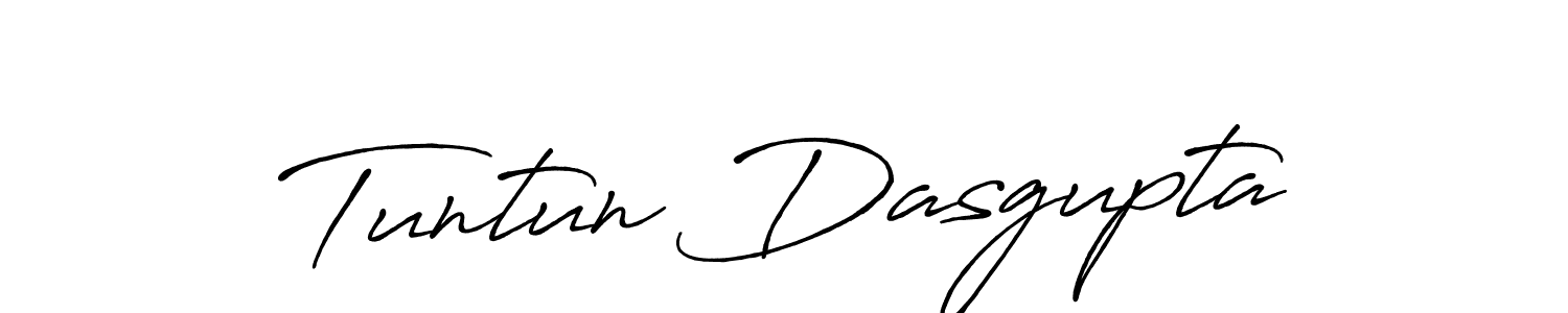 How to make Tuntun Dasgupta signature? Antro_Vectra_Bolder is a professional autograph style. Create handwritten signature for Tuntun Dasgupta name. Tuntun Dasgupta signature style 7 images and pictures png