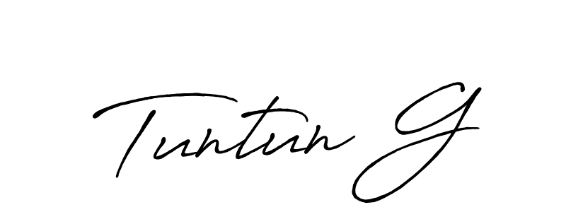 Design your own signature with our free online signature maker. With this signature software, you can create a handwritten (Antro_Vectra_Bolder) signature for name Tuntun G. Tuntun G signature style 7 images and pictures png