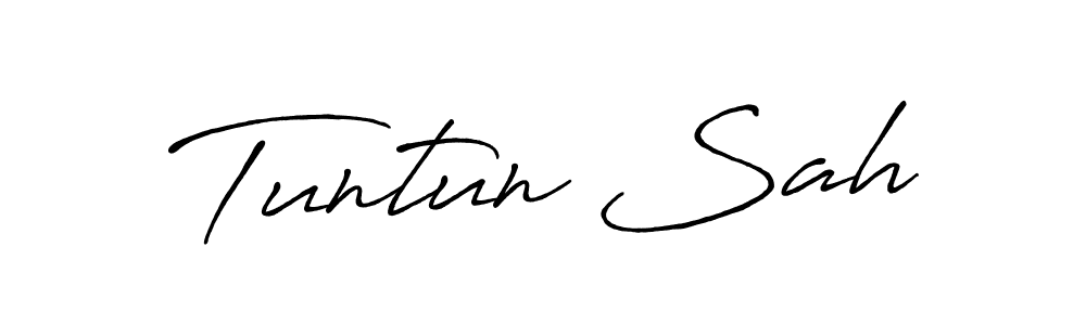 How to make Tuntun Sah signature? Antro_Vectra_Bolder is a professional autograph style. Create handwritten signature for Tuntun Sah name. Tuntun Sah signature style 7 images and pictures png