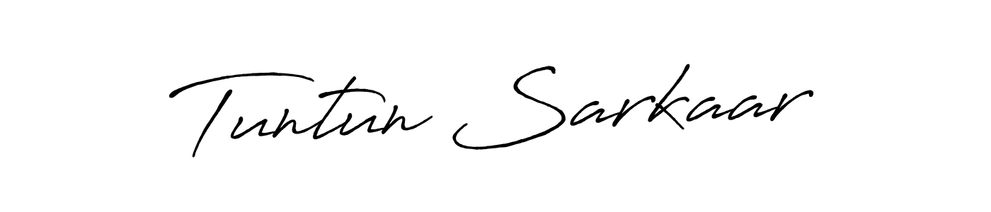 Use a signature maker to create a handwritten signature online. With this signature software, you can design (Antro_Vectra_Bolder) your own signature for name Tuntun Sarkaar. Tuntun Sarkaar signature style 7 images and pictures png