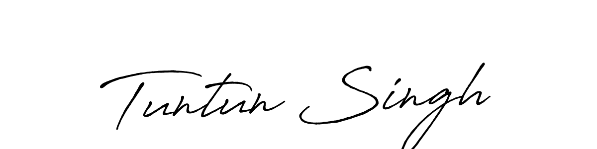 Use a signature maker to create a handwritten signature online. With this signature software, you can design (Antro_Vectra_Bolder) your own signature for name Tuntun Singh. Tuntun Singh signature style 7 images and pictures png