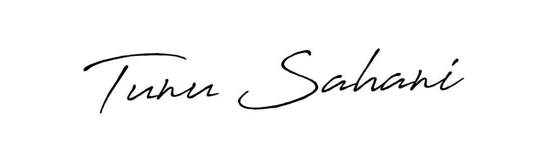 The best way (Antro_Vectra_Bolder) to make a short signature is to pick only two or three words in your name. The name Tunu Sahani include a total of six letters. For converting this name. Tunu Sahani signature style 7 images and pictures png