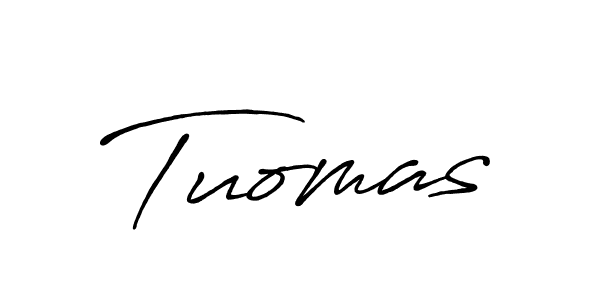 Create a beautiful signature design for name Tuomas. With this signature (Antro_Vectra_Bolder) fonts, you can make a handwritten signature for free. Tuomas signature style 7 images and pictures png