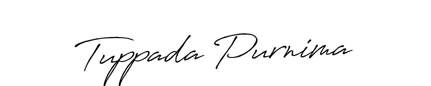 Make a beautiful signature design for name Tuppada Purnima. With this signature (Antro_Vectra_Bolder) style, you can create a handwritten signature for free. Tuppada Purnima signature style 7 images and pictures png