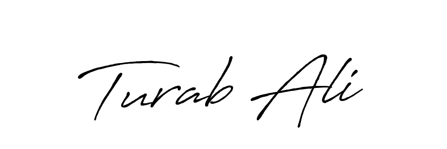 Also we have Turab Ali name is the best signature style. Create professional handwritten signature collection using Antro_Vectra_Bolder autograph style. Turab Ali signature style 7 images and pictures png