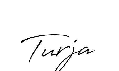 Also we have Turja name is the best signature style. Create professional handwritten signature collection using Antro_Vectra_Bolder autograph style. Turja signature style 7 images and pictures png