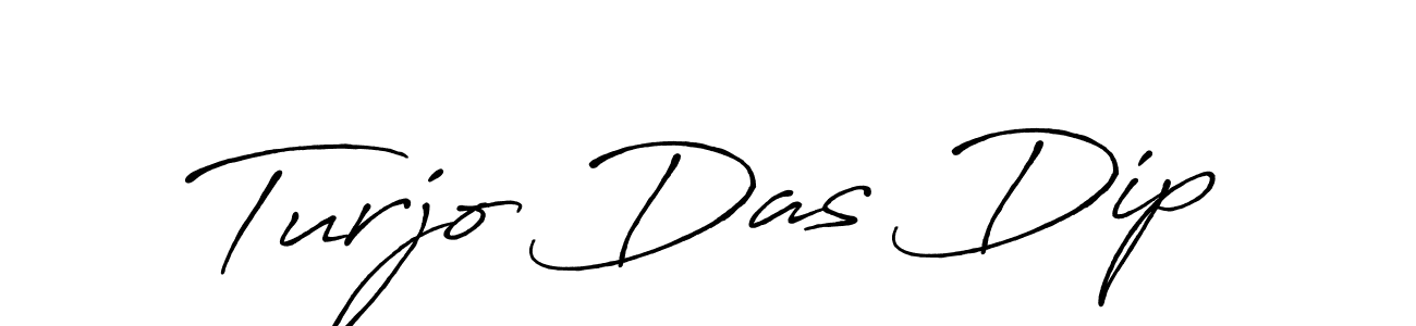 Make a beautiful signature design for name Turjo Das Dip. With this signature (Antro_Vectra_Bolder) style, you can create a handwritten signature for free. Turjo Das Dip signature style 7 images and pictures png