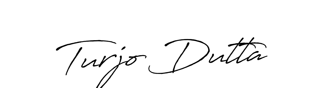 Make a beautiful signature design for name Turjo Dutta. With this signature (Antro_Vectra_Bolder) style, you can create a handwritten signature for free. Turjo Dutta signature style 7 images and pictures png
