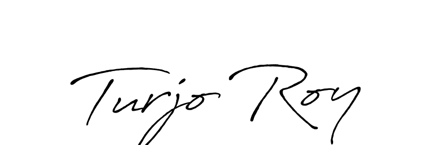 Turjo Roy stylish signature style. Best Handwritten Sign (Antro_Vectra_Bolder) for my name. Handwritten Signature Collection Ideas for my name Turjo Roy. Turjo Roy signature style 7 images and pictures png