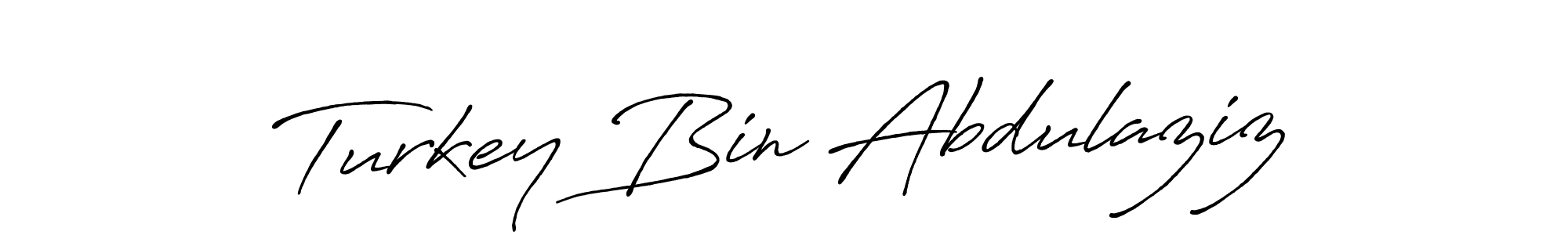 Turkey Bin Abdulaziz stylish signature style. Best Handwritten Sign (Antro_Vectra_Bolder) for my name. Handwritten Signature Collection Ideas for my name Turkey Bin Abdulaziz. Turkey Bin Abdulaziz signature style 7 images and pictures png