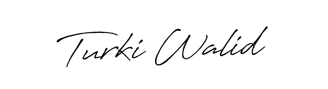 Also we have Turki Walid name is the best signature style. Create professional handwritten signature collection using Antro_Vectra_Bolder autograph style. Turki Walid signature style 7 images and pictures png