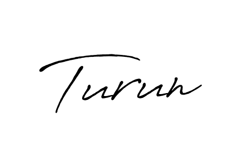 Design your own signature with our free online signature maker. With this signature software, you can create a handwritten (Antro_Vectra_Bolder) signature for name Turun. Turun signature style 7 images and pictures png