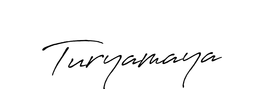 Create a beautiful signature design for name Turyamaya. With this signature (Antro_Vectra_Bolder) fonts, you can make a handwritten signature for free. Turyamaya signature style 7 images and pictures png