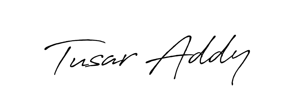 Create a beautiful signature design for name Tusar Addy. With this signature (Antro_Vectra_Bolder) fonts, you can make a handwritten signature for free. Tusar Addy signature style 7 images and pictures png