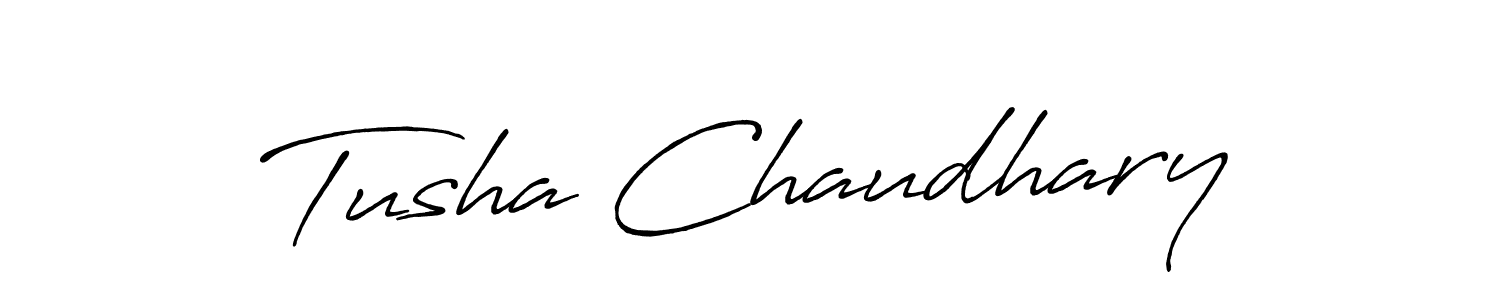 Design your own signature with our free online signature maker. With this signature software, you can create a handwritten (Antro_Vectra_Bolder) signature for name Tusha Chaudhary. Tusha Chaudhary signature style 7 images and pictures png
