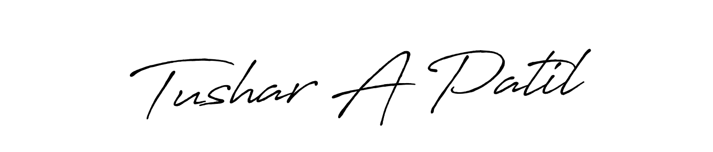 Design your own signature with our free online signature maker. With this signature software, you can create a handwritten (Antro_Vectra_Bolder) signature for name Tushar A Patil. Tushar A Patil signature style 7 images and pictures png