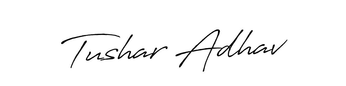 Also You can easily find your signature by using the search form. We will create Tushar Adhav name handwritten signature images for you free of cost using Antro_Vectra_Bolder sign style. Tushar Adhav signature style 7 images and pictures png