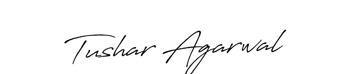 How to make Tushar Agarwal name signature. Use Antro_Vectra_Bolder style for creating short signs online. This is the latest handwritten sign. Tushar Agarwal signature style 7 images and pictures png