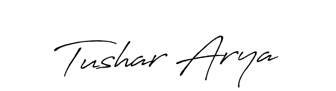 Design your own signature with our free online signature maker. With this signature software, you can create a handwritten (Antro_Vectra_Bolder) signature for name Tushar Arya. Tushar Arya signature style 7 images and pictures png