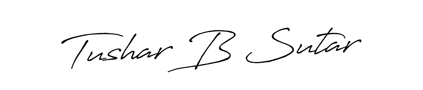 Also You can easily find your signature by using the search form. We will create Tushar B Sutar name handwritten signature images for you free of cost using Antro_Vectra_Bolder sign style. Tushar B Sutar signature style 7 images and pictures png