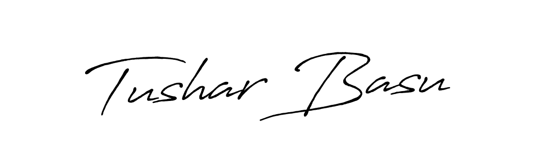 Use a signature maker to create a handwritten signature online. With this signature software, you can design (Antro_Vectra_Bolder) your own signature for name Tushar Basu. Tushar Basu signature style 7 images and pictures png