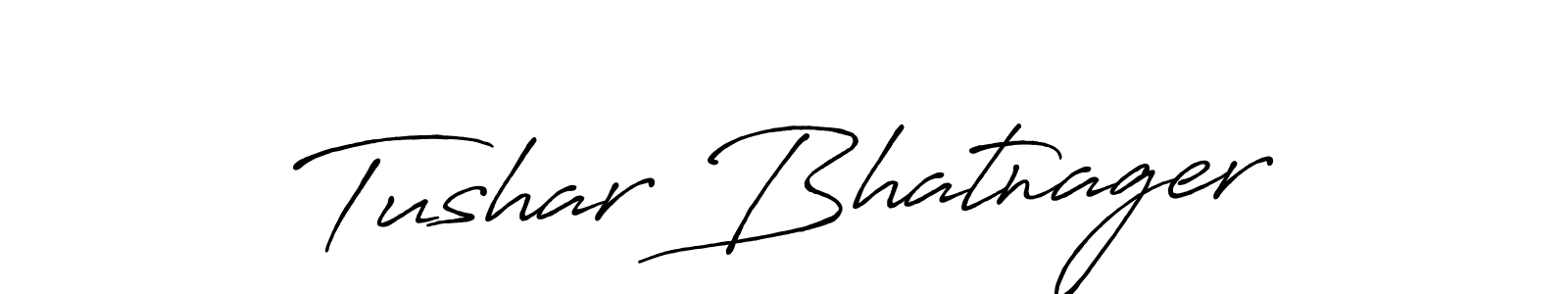 Make a beautiful signature design for name Tushar Bhatnager. With this signature (Antro_Vectra_Bolder) style, you can create a handwritten signature for free. Tushar Bhatnager signature style 7 images and pictures png