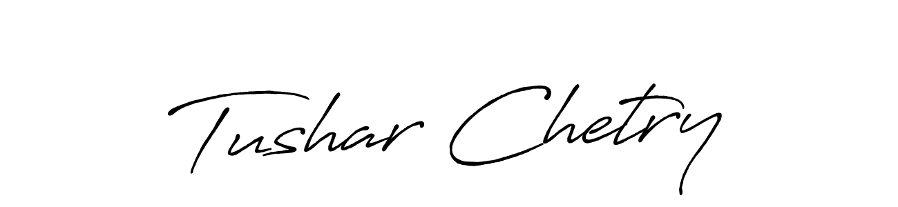 Design your own signature with our free online signature maker. With this signature software, you can create a handwritten (Antro_Vectra_Bolder) signature for name Tushar Chetry. Tushar Chetry signature style 7 images and pictures png
