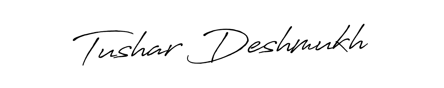 Use a signature maker to create a handwritten signature online. With this signature software, you can design (Antro_Vectra_Bolder) your own signature for name Tushar Deshmukh. Tushar Deshmukh signature style 7 images and pictures png