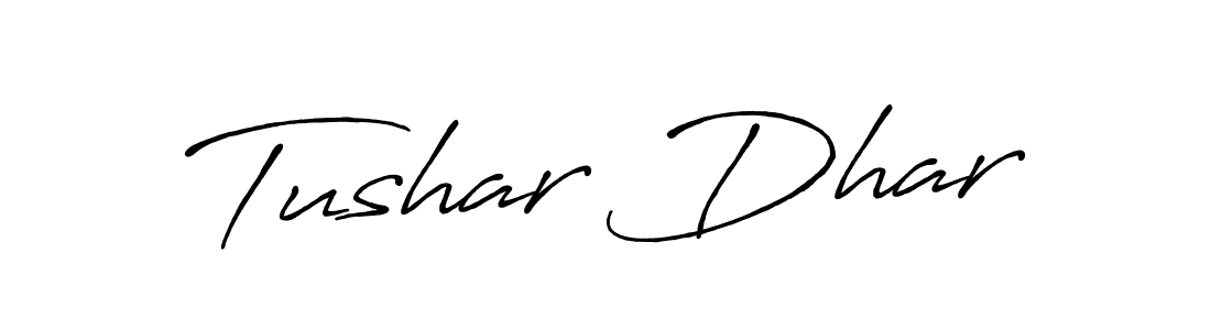Tushar Dhar stylish signature style. Best Handwritten Sign (Antro_Vectra_Bolder) for my name. Handwritten Signature Collection Ideas for my name Tushar Dhar. Tushar Dhar signature style 7 images and pictures png