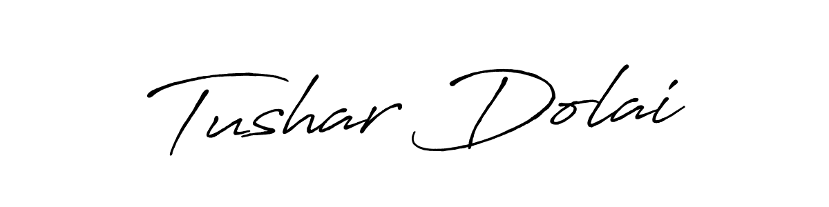 How to make Tushar Dolai signature? Antro_Vectra_Bolder is a professional autograph style. Create handwritten signature for Tushar Dolai name. Tushar Dolai signature style 7 images and pictures png